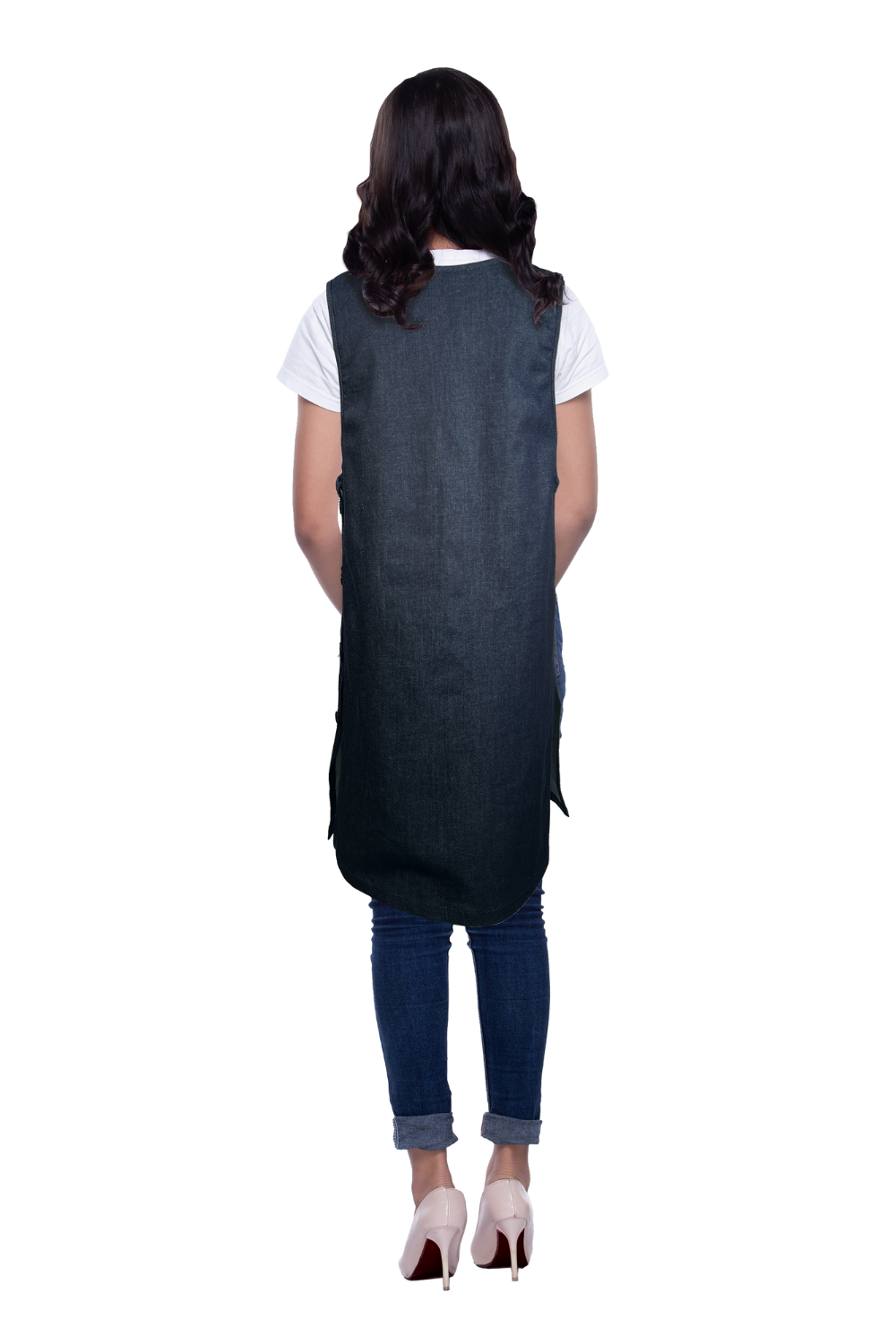 Denim Side Button Apron