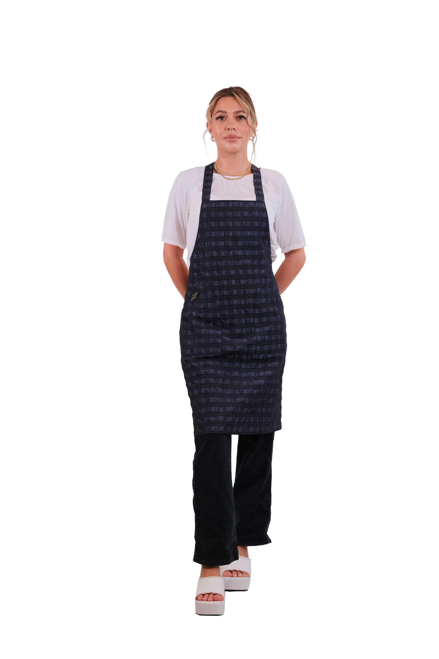 Check pattern Cross Back Apron (CH001 CHECK)