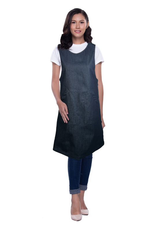Denim Side Button Apron