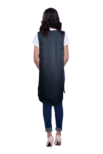 Denim Side Button Apron