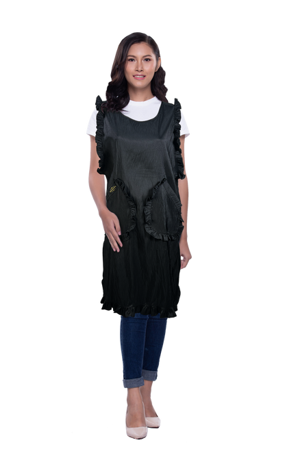 Ruffle Apron Black