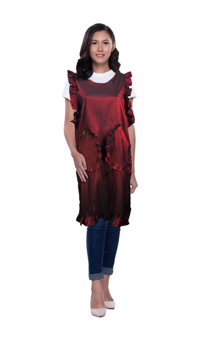 Ruffle Apron Red