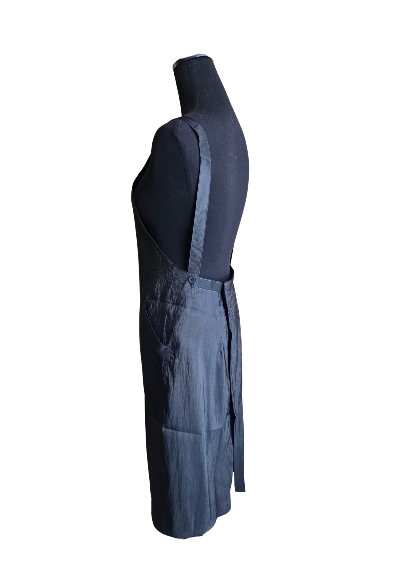 Black Cross Back Apron  (WA-001 BLACK)