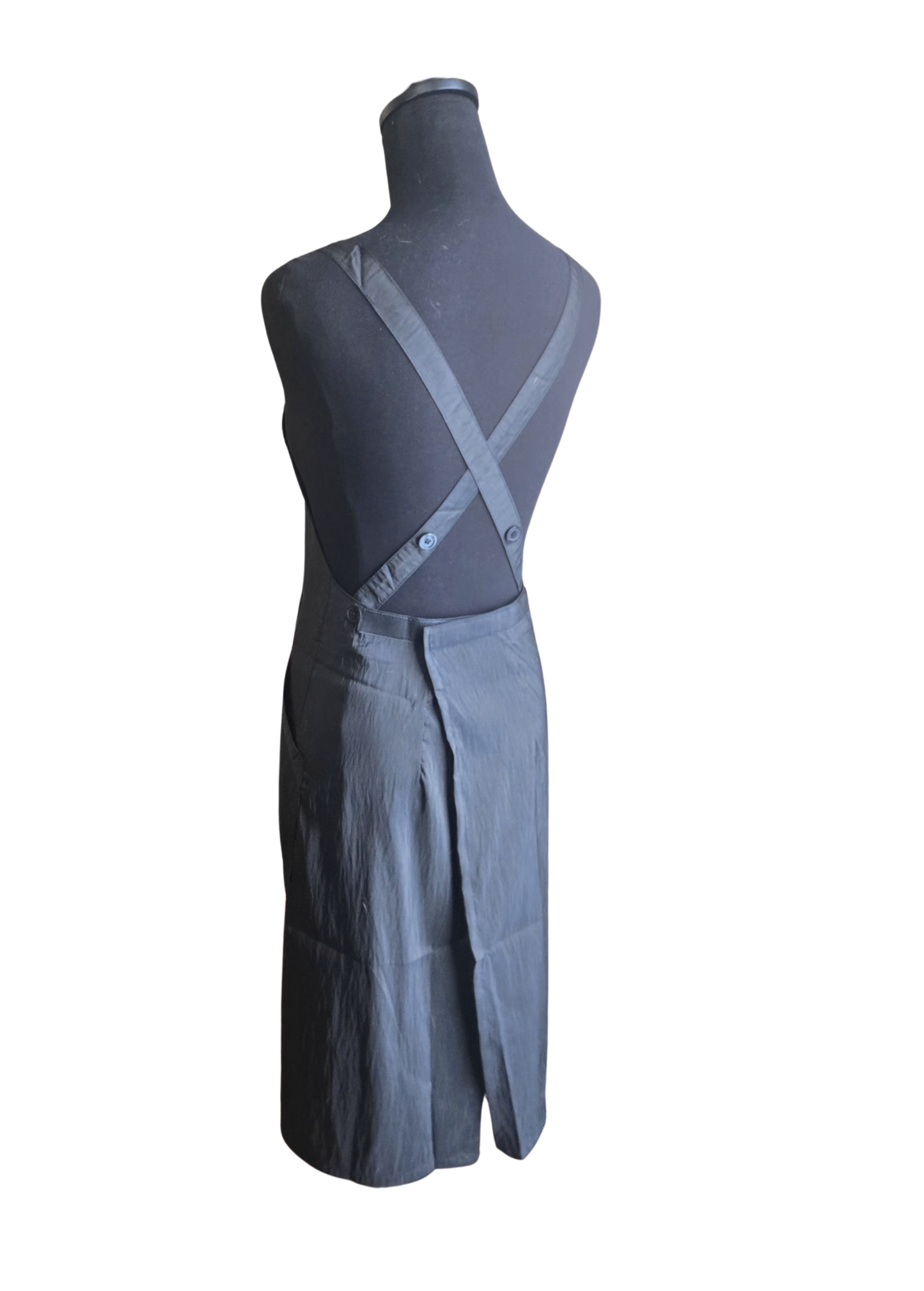 Black Cross Back Apron  (WA-001 BLACK)