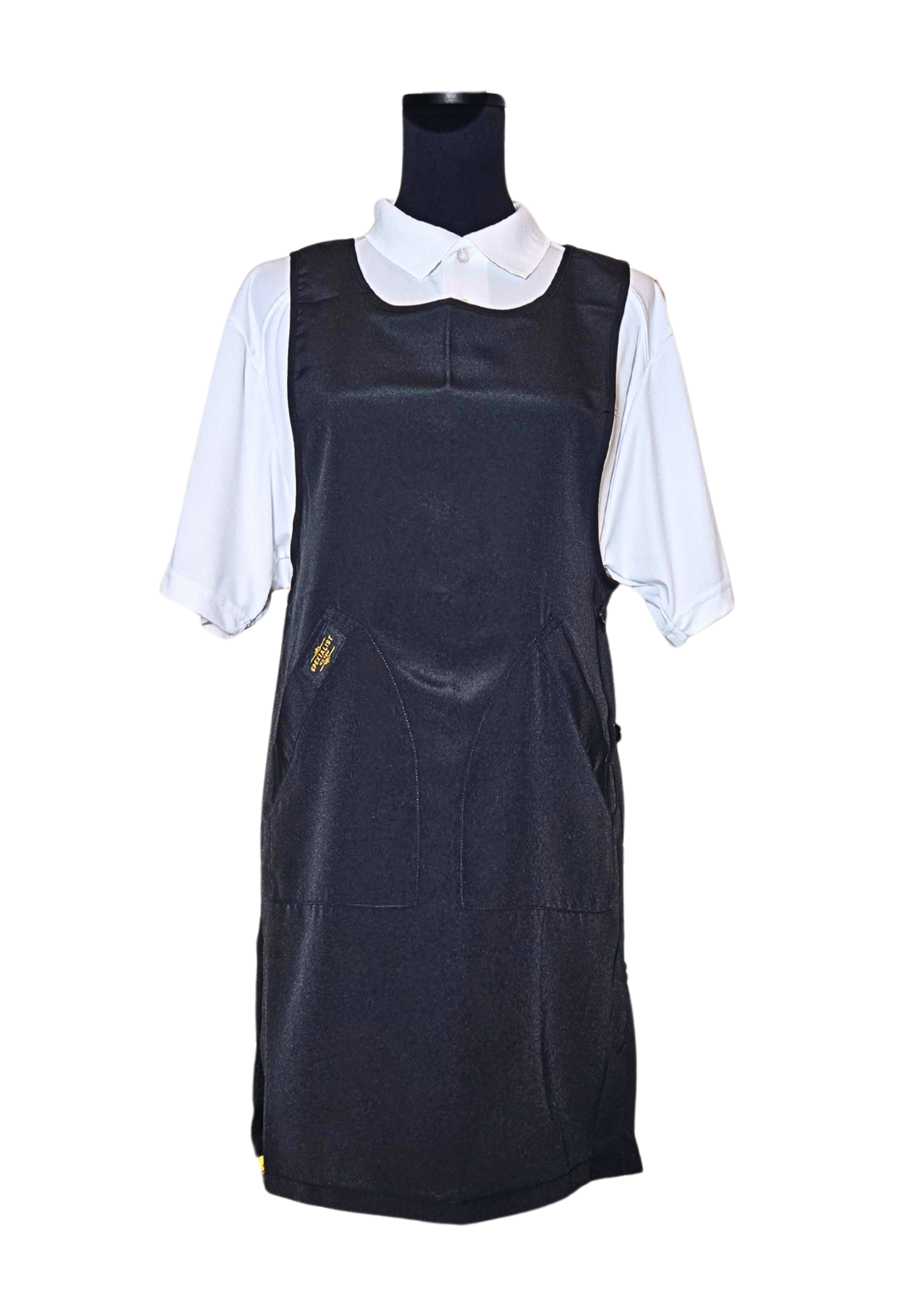 Black Side Button Apron  (WA-002 BLACK)