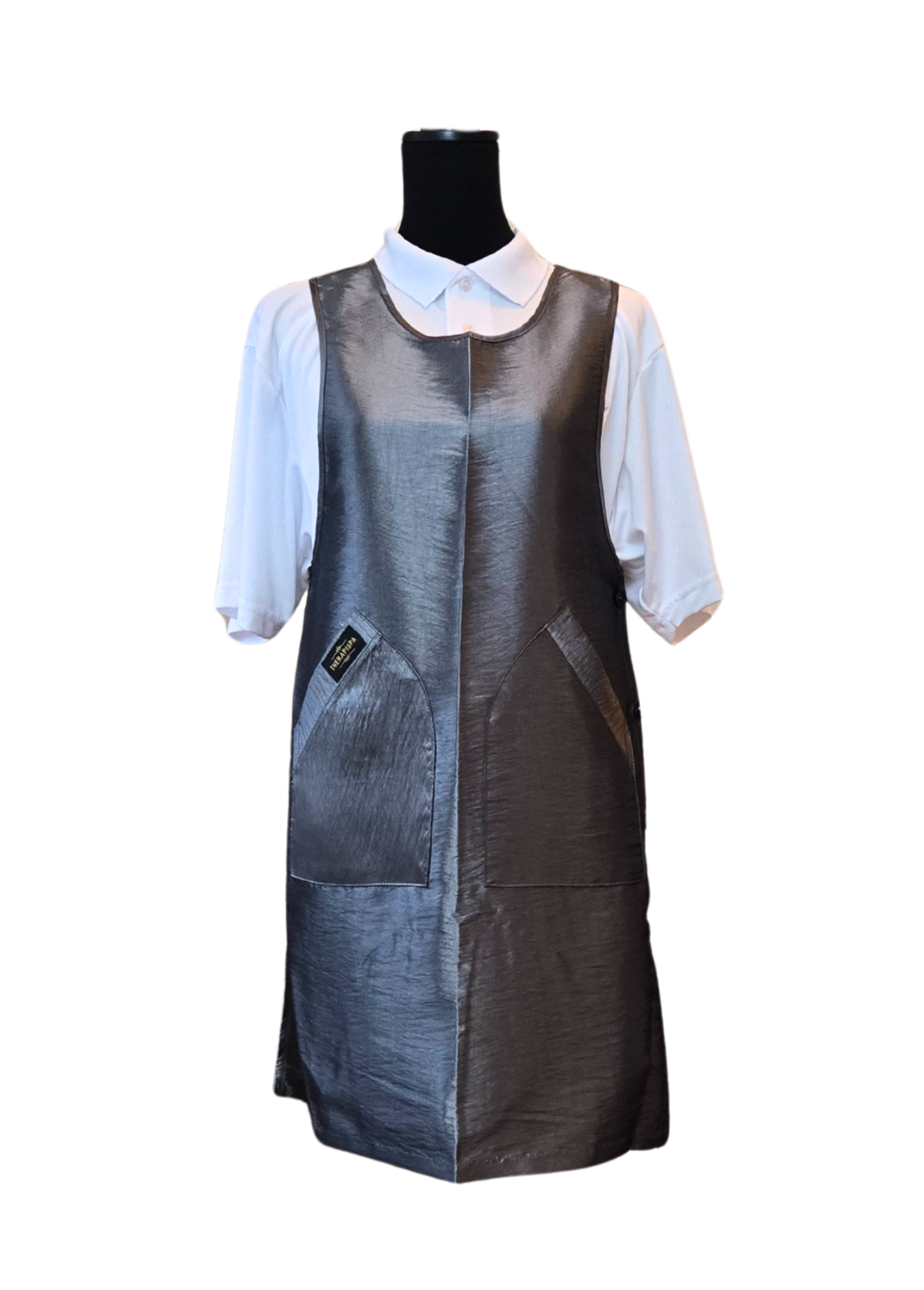 Gray Side Button Apron (WA-002 GRAY)