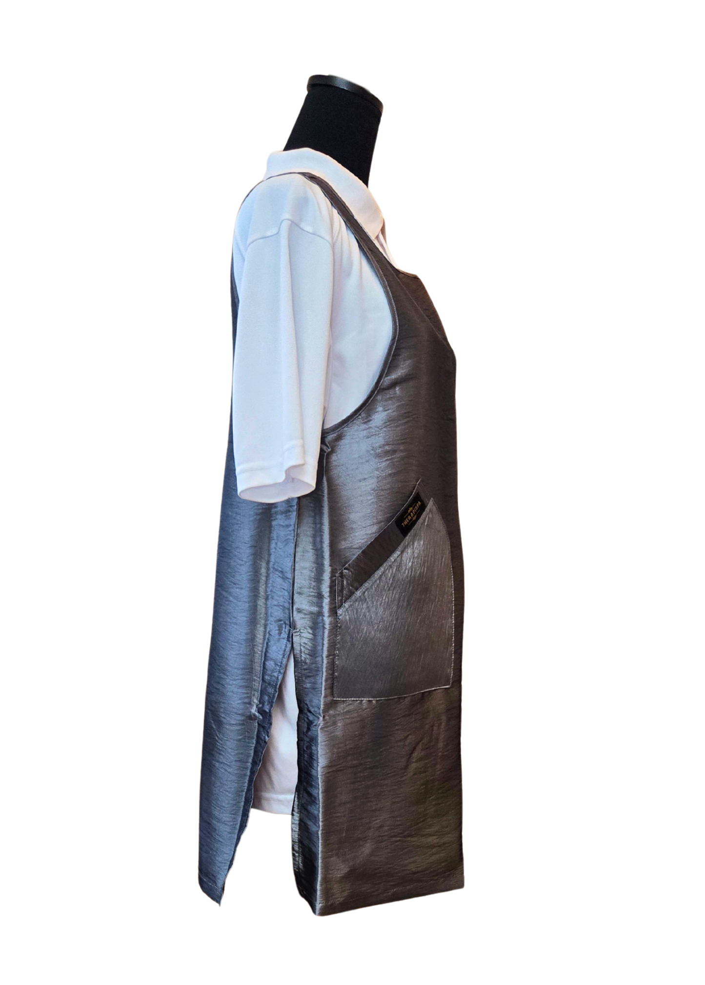 Gray Side Button Apron (WA-002 GRAY)