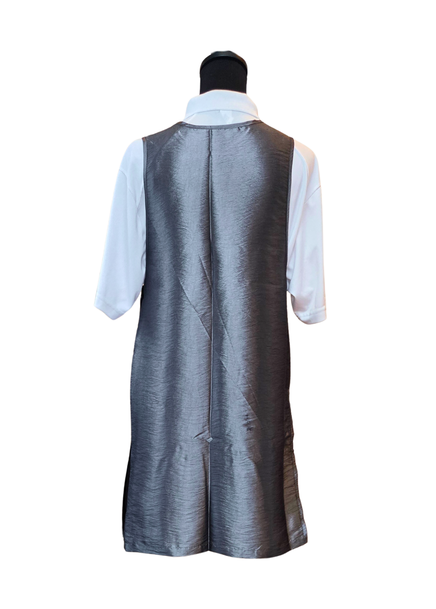 Gray Side Button Apron (WA-002 GRAY)