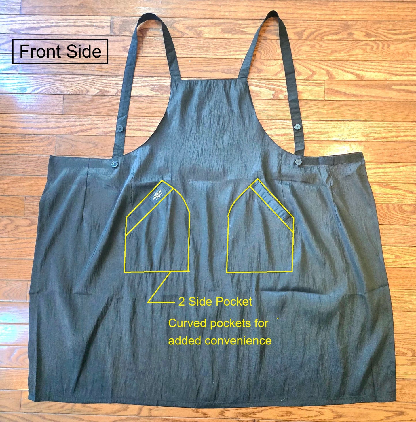 Gray Cross Back Apron  (WA-001 GRAY)