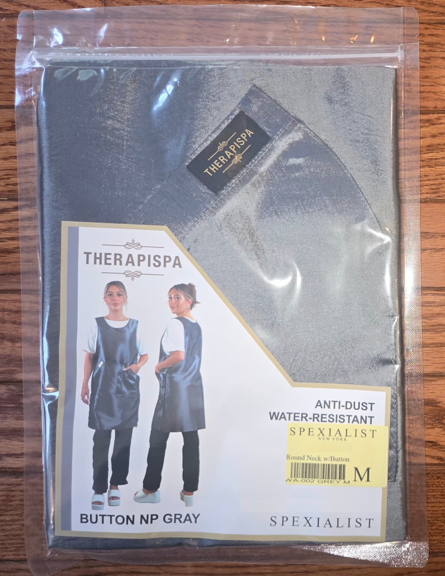 Gray Side Button Apron (WA-002 GRAY)