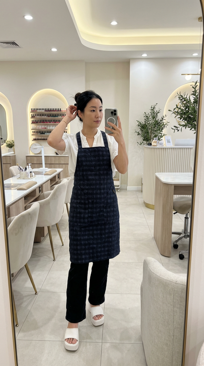 Check pattern Cross Back Apron (CH001 CHECK)