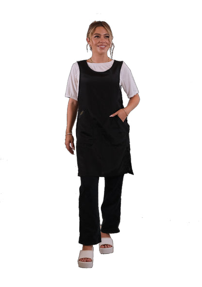 Black Side Button Apron  (WA-002 BLACK)