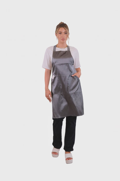 Gray Cross Back Apron  (WA-001 GRAY)
