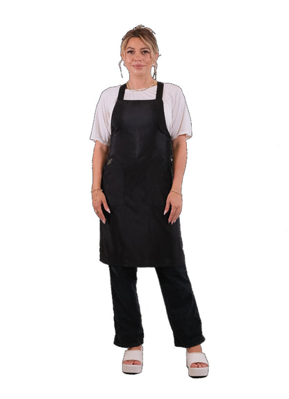 Black Cross Back Apron  (WA-001 BLACK)